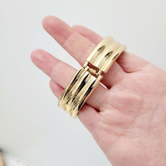 Brand New Top Fashion Gold Tone Bangle Bracelet - Picture 6 of 9
